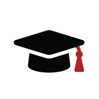 Icon of Mortar Board with red tassel
