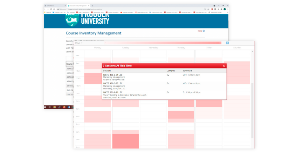 Demo Screens of CourseLeaf Software